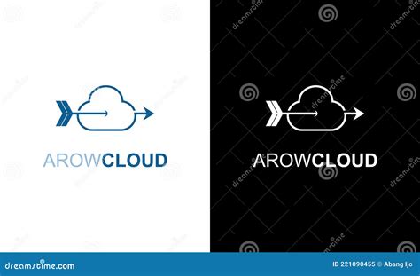 Creative Cloud Icon Logo And Arrows Innovation Design Template Stock