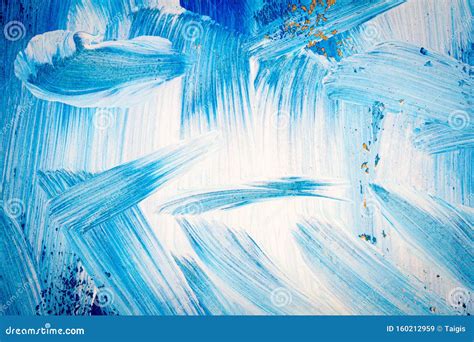 Blue And White Abstract Art Painting Stock Illustration Illustration