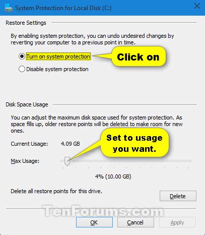 Turn On or Off System Protection for Drives in Windows 10 | Tutorials