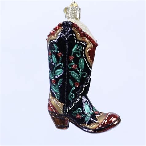 Holly Berry Cowboy Boot Ornament Old World Christmas™