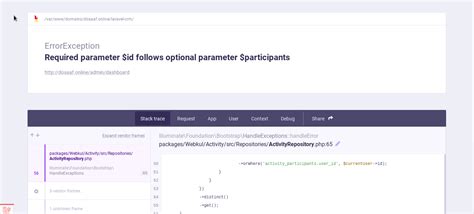 Errorexception Required Parameter Id Follows Optional Parameter