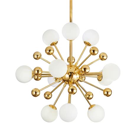 Kco Lighting Sputnik Chandelier Lighting Fixture Gold Mid Century