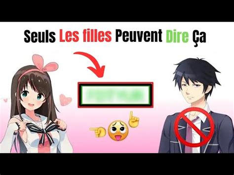 Seules Les Filles Peuvent Dire Ce Mot Youtube