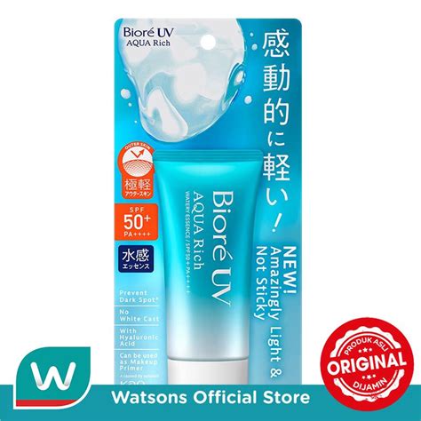 jual biore uv aqua rich watery essence sunscreen skin care spf  pa