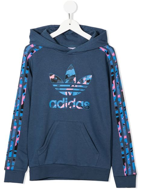 Adidas Kids logo-print Camouflage Hoodie - Farfetch