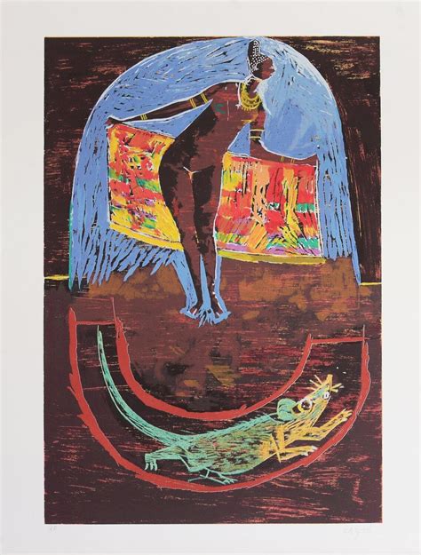 Comprar Gravura Carybé - A perseguição de Oxum 66x48 cm - de R$2.028,00