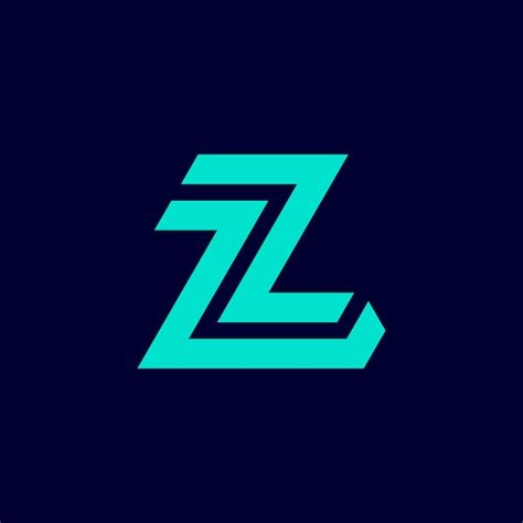 Logotipo De Monograma De Letra Inicial Zl O Lz Moderno Y Minimalista