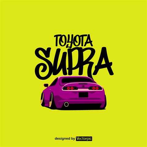 toyota supra car design free vector | VECTORPIC