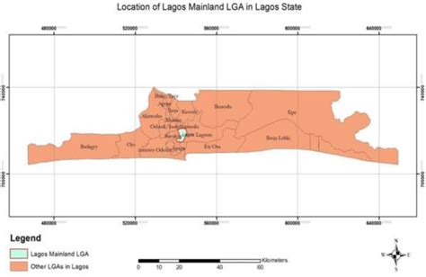 Location of Lagos Mainland LGA within Lagos State (Source: Adapted ...