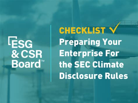 Checklist: Preparing for the SEC Climate Disclosure Rules | GreenBiz