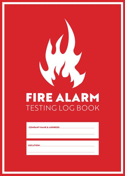 Fire Alarm Testing Log Book A4 Fire Alarm Test Record Book Fire