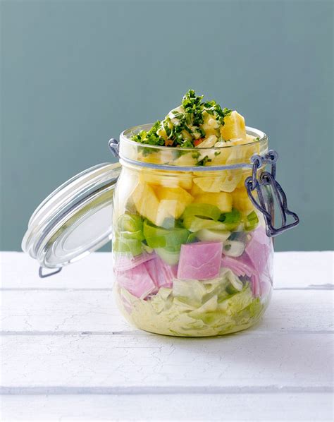 Schichtsalat Mit Gekochtem Schinken Und Ananas Rezept Lecker