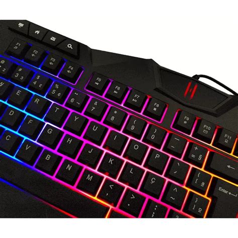 Teclado Gamer Lehmox Gt T Cabo Usb Multifuncional Led Rgb Teclas De