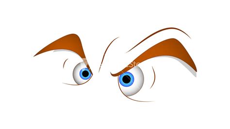 Angry Eyes Cartoon Vector Stock Image