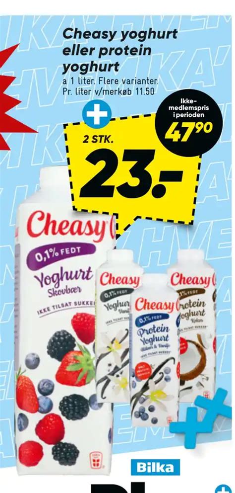 Cheasy Yoghurt Eller Protein Yoghurt Tilbud Hos Bilka