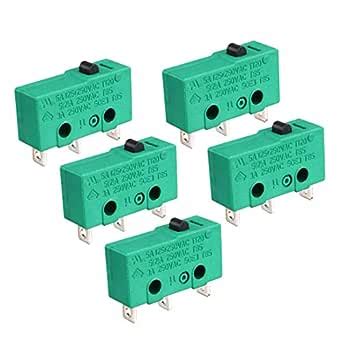 Uxcell 5PCS KW4 3Z 3 Micro Limit Switch SPDT NO NC 3 Terminals