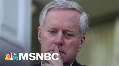 Trump Chief Of Staff Mark Meadows Received DOJ Subpoena In January