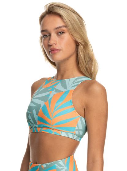 Roxy Pro The Pop Up Top De Bikini Crop Para Mujer Roxy