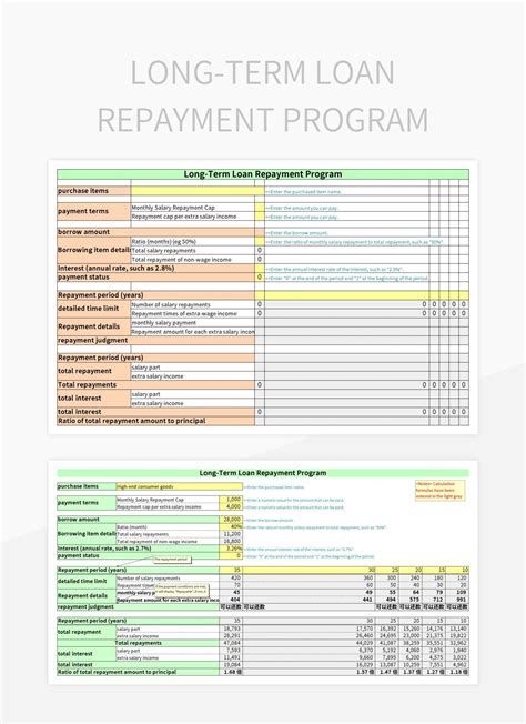 Free Repayment Plans Templates For Google Sheets And Microsoft Excel
