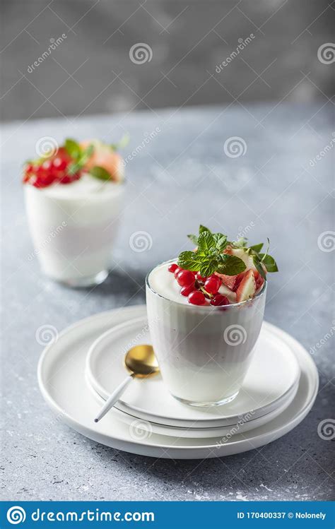 Homemade Yogurt With Strawberry Stock Image Image Of Dessert Morning 170400337