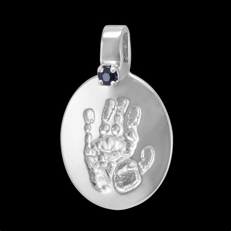 .Small Silver Pendant with Birthstone [Child] (#13) – Precious Memories ...