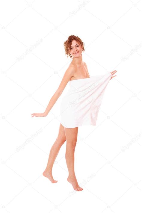 Beautiful Naked Woman In A Towel Stock Photo Netfalls