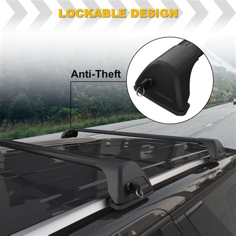 Ezrexpm Lockable Cross Bars Roof Rack Fit For Chevrolet Tahoe