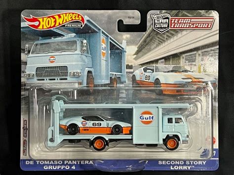 HOT WHEELS REAL RIDERS TEAM TRANSPORT DE TOMASO PANTERA GULF Neu Und Originalverpackt In BULLE