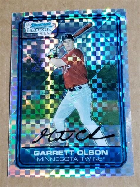 2006 Garrett Olson Bowman Draft Picks Prospects Chrome X Fractor 295