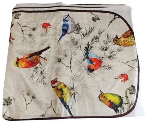 3 Pieces Poly Cotton Bird Print Sofa Cover Set For Homehotels Size