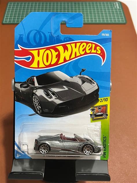 Hot Wheels Pagani Huayra Roadster Grey Race Stripes Hobbies Toys Toys Games On Carousell