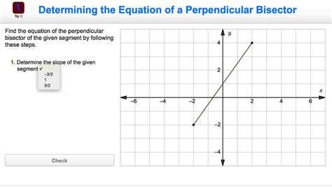 SOLVED Find The Equation Of The Perpendicular Bisector Of The Given