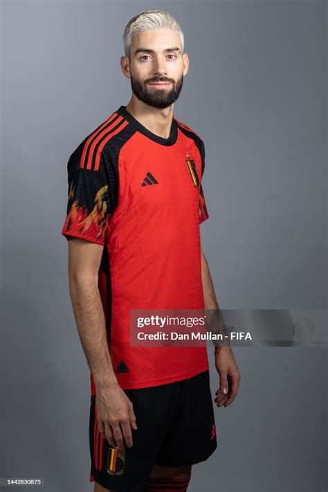 Yannick Carrasco of Belgium poses during the official FIFA World Cup ...