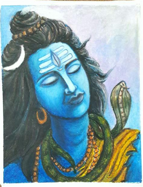 This is the super easy process to paint Lord Shiva with only oil pastel colour. For step-by-step ...