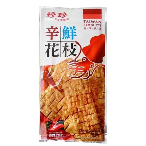 Jane Jane Grilled Squid Snacks Spicy 28G WaNaHong