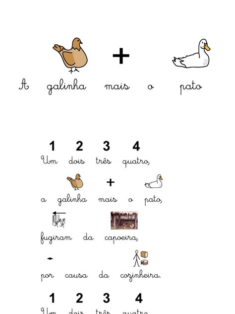 O Que Rima Com Galinha - Rimas Infantis: Pato e Galinha | PDF