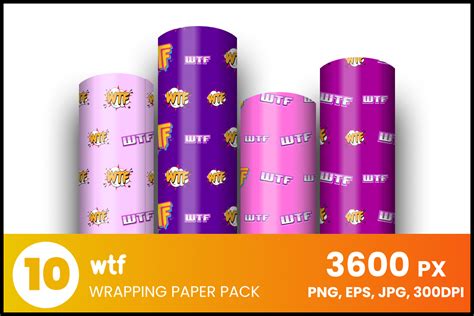 Wtf Wrapping Paper Graphic By Fromporto · Creative Fabrica