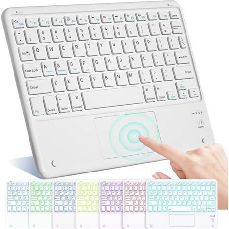 Clavier Bluetooth Avec Pav Tactile Mini Clavier Sans Fil Pour