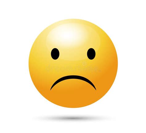 Sad Emoji Wrong Emotion Hurt Emoticon Vector Illustration Smile Icon