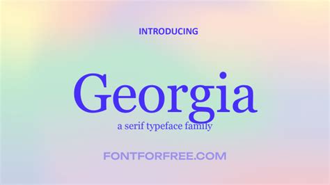 Georgia Font Family - Download Free Fonts