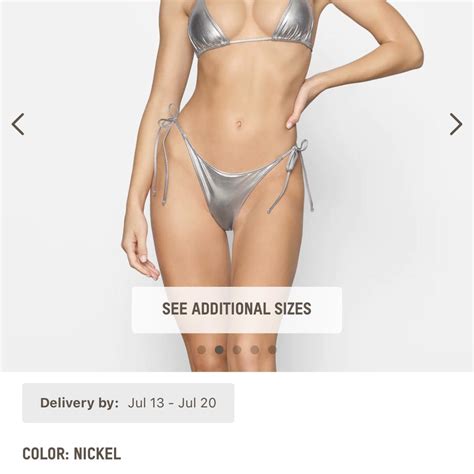 Skims Bikini Set Xs Nwt Never Been Worn Metallic Depop