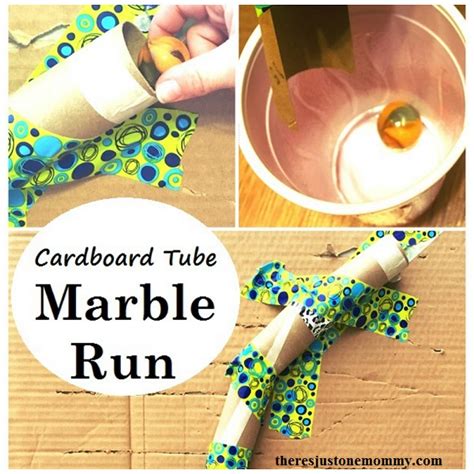 Make A Cardboard Tube Marble Run Theres Just One Mommy