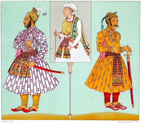 High dignitaries of the Mughal Empire. India, 17th century.