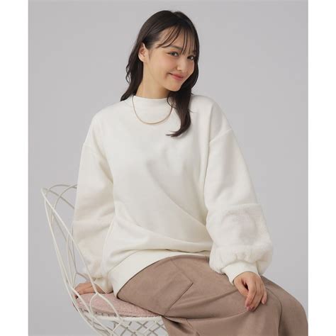 キューティーブロンド Cutie Blonde あったか裏起毛 お袖ボアトップスSHOO WARM オフホワイト 003 ファッション通販 MAGASEEK マガシーク