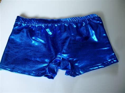 Shiny Metallic Wet Look Plain Hot Pants Shorts Ebay