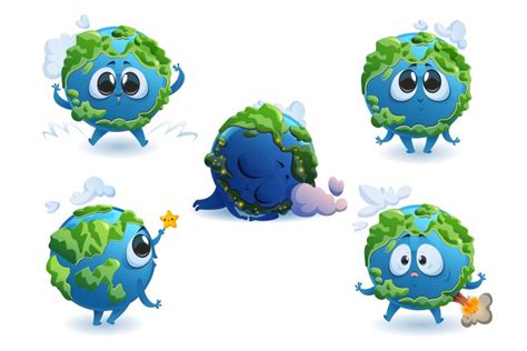 Cartoon Cute Earth Vector Images Over 19 000