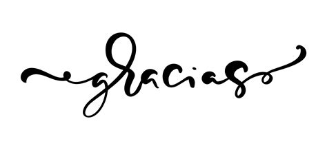 Gracias Hand Written Lettering 375669 Vector Art At Vecteezy