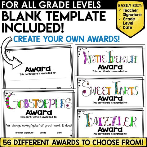 Candy Bar Awards Templates 7