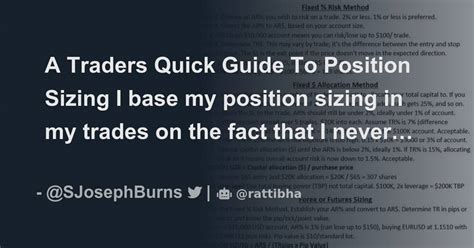 A Traders Quick Guide To Position Sizing I Base My Position Sizing In