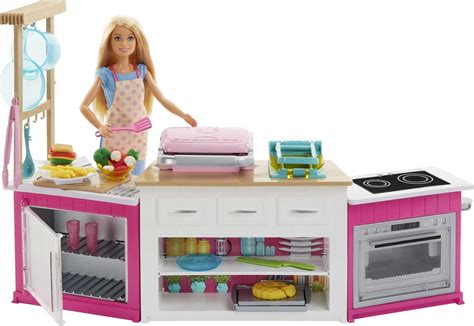 Barbie Ultimate Kitchen Doll Playset With Lights Sounds Food Molds